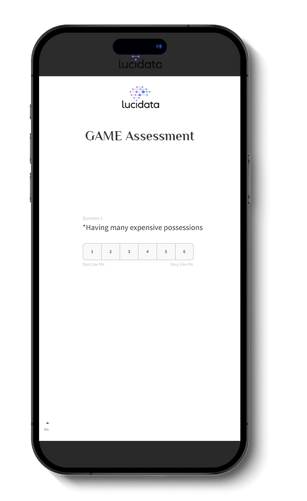 Lucidata GAME assessment mobile